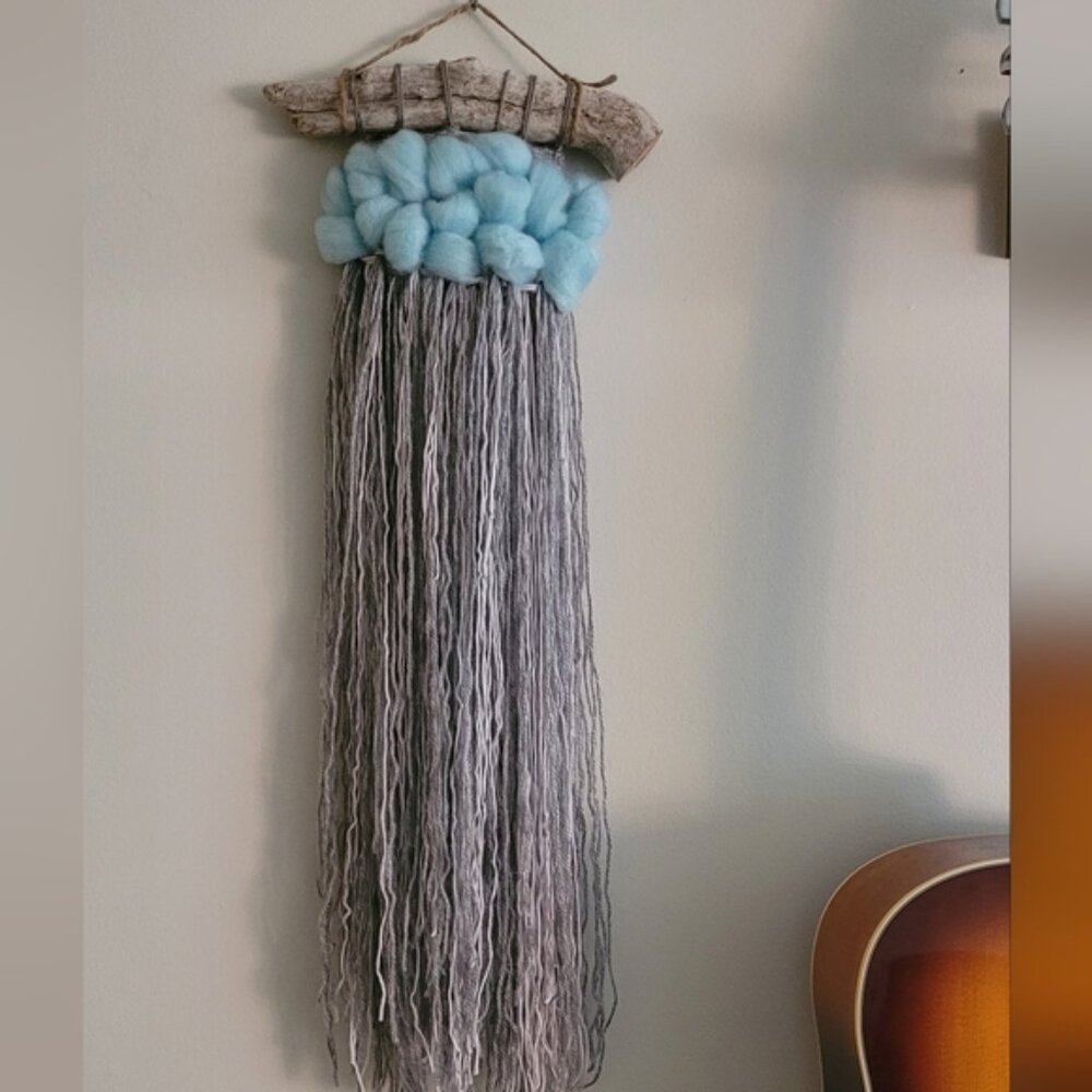 Sweet little blue rain cloud.  Handmade by me